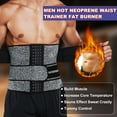 thumbnail image 4 of QRIC Mens Workout Waist Trainer Neoprene Corset Sauna Sweat Trimmer Cincher Slimming Belly Shapewear with Double Straps, 4 of 6