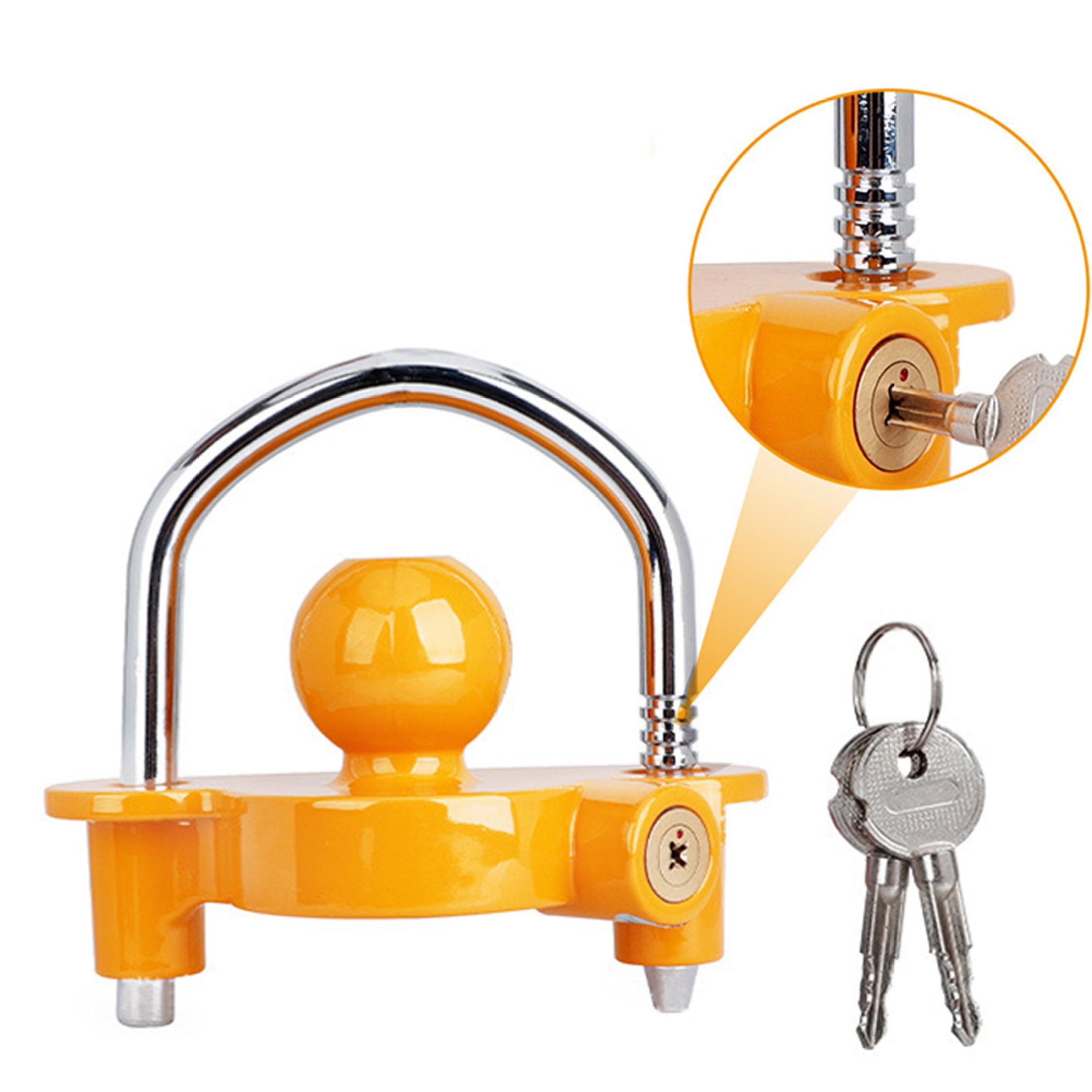 EUBUY Universal Coupler Lock Ushaped Hitch Trailer Lock Adjustable Tow