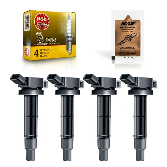 Performance Master UF333 Ignition Coils 4PCS & NGK Platinum Spark Plugs for Toyota Camry Corolla Lexus 2.4L   Free Anti-Seize Lubricant