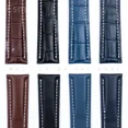 thumbnail image 5 of Correa de reloj de 22 y 24 mm para Breitling Super Ocean Avengers Aviation Timing, suave, cómoda, de piel auténtica, color negro y azul, 5 of 5