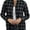Black, variant on Jachs Girlfriend Women's' Super Soft Flannel Side Pockets Button Front Shirt-Black / M