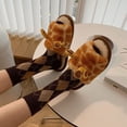 thumbnail image 6 of POROPL Womens Slippers Animal Slippers Christmas Elk House Slippers Winter Indoor Outdoor(Open Toe,Slip On,Warm) Size 7, 6 of 9