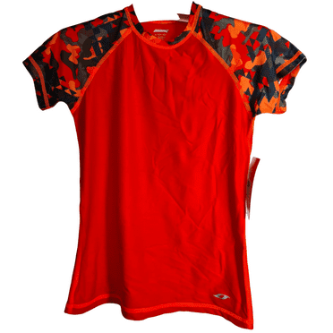 Oxide Kids Short-Sleeve Rashguard Fiery Red - LARGE 10-12