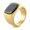 Golden black agate, variant on Stainless Steel Black Agate Casting Ring
