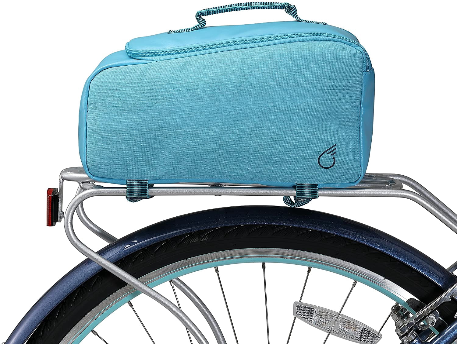 sixthreezero Bicycle Pannier Bag Rear Rack Trunk with Waterproof, Carry Handle, Light Blue