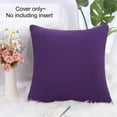 thumbnail image 3 of Unique Bargains Solid Decorative Throw Pillow Cover 18" x 18" Purple, 3 of 8