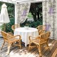 thumbnail image 4 of Outdoor Curtains for Patio Waterproof, Purple Lavenders Eater Outdoor Privacy Panels Grommet, Vintage Floral Retro Art Blackout Outside Curtains for Porch/Cabana/Pergola/Gazebo 54"x95", 2 Panels, 4 of 8