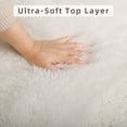 thumbnail image 6 of Ultra Soft Rug for Living Room, 6'x9' Fluffy Shag Area Rug for Bedroom, Dorm Bedside Modern Home Decor, Cream White, 6 of 7
