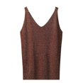 thumbnail image 3 of Iaqnaocc White Tank Top Woman Ribbed Knit Summer Sleeveless Slim Fit Sweater Vests Tunic Casual Basic V Neck Womens Fashion Clothes Coffee One Size, 3 of 5