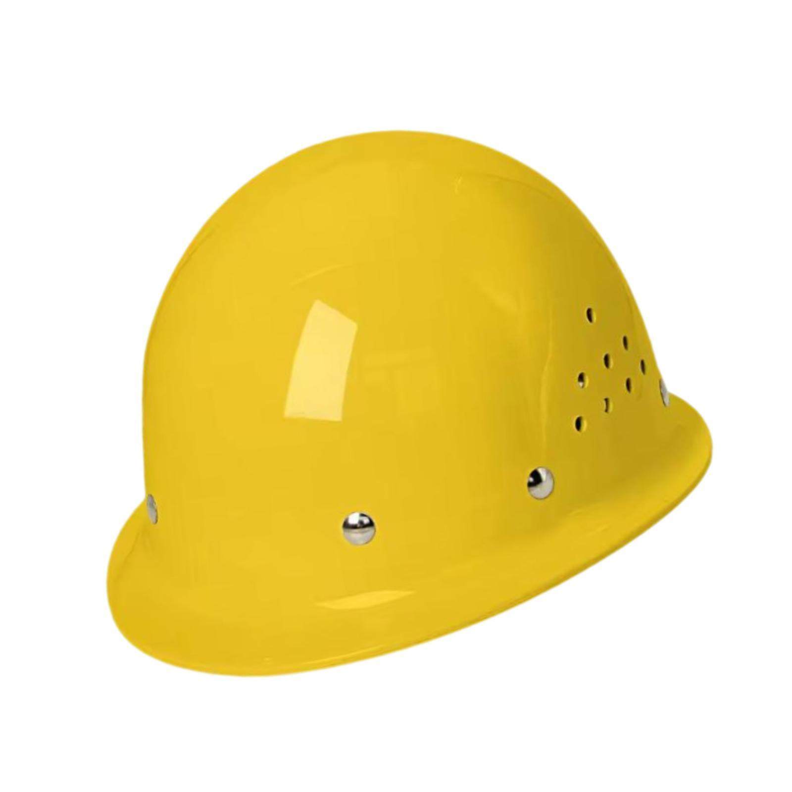 Zxpjkyu Hard Hat Sturdy Breathable Thickened Work Helmet for Climbing Outdoor Adults Yellow
