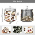 thumbnail image 2 of Yayeee Ashtray with Lid for Cigarette Smokeless Stainless Steel Home Ash Holder, White Cakes Pattern, 2 of 7