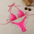 thumbnail image 2 of Glisme Pink Bikini Sets For Women Polka Triangle Bikini Two Piece Swimsuit For High Waisted Beachwear For Beach Play, 2 of 5