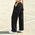 thumbnail image 6 of ClodeEU Women Elastic Waist Drawstring Sweatpant with Pocket ,Casual Loose Streetwear Pants ,Women's Plus XXL, 6 of 8