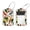 multicolored 2, variant on PhooArto 2 Pcs Luggage Tags, Cat Silhouette Pattern Privacy Cover ID Label with Stainless Steel Loop and Address Card for Travel Bag Suitcase