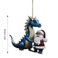 thumbnail image 2 of 2D Acrylic Christmas Dragon Ornament Christmas Tree Ornament Christmas Dragon Ornament Ornament Acrylic Double Print Christmas White Elephant Gift 2D Fun Pendant 1PC, 2 of 6