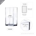 thumbnail image 2 of Wgv Rectangle Block Vase Length 6"" Width 4"" Height 8"" Clear Floral Bouquet Glass Container Fish Tank Planter Terrarium For Wedding Party Event Home Office Decor 1 Piece, 2 of 5