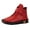 Red, variant on High Top Sneakers for Women Arch Support Flat Running Walking Shoes Leather Ankle Booties