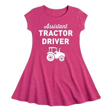 

Instant Message - Tractor Driver Assistant - Toddler & Youth Girls Fit & Flare Dress