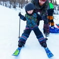 thumbnail image 2 of Lucky Bums Toddler Kids Beginner Plastic Snow Skis w/ Adjustable Bindings, Green, 2 of 5