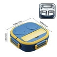 thumbnail image 3 of Hinati Sales Today Deals Sales Stainless Steel Square Lunch Container Box Bento Box Adult Lunch Box Stackable Bento Lunch Box for Healthy Adult Lunches; Dishwasher/Microwave Safe, 3 of 8