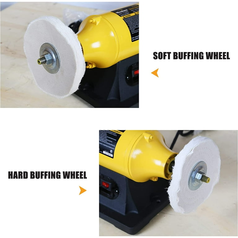 Mobestech 10pcs polishing pad Buffer tire Buffer Grinding Wheel Cloth  Desktop Buffing Wheels for Bench Grinder polishing Wheel Metal Drill Wheel