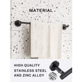 thumbnail image 3 of 18-inch Wall Mounted Towel Bar for Kitchen and Bathroom, Matte Black, by Fixsen, 3 of 7