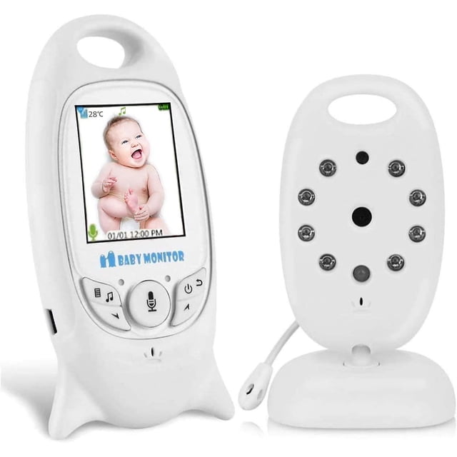 Baby Monitor Baby Monitor Baby Monitor + Vigilancia De La Temprature 2 Pouces Lcd Couleur Cran Vido Blanc