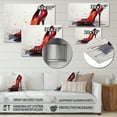 thumbnail image 4 of Designart "Black And Red High Heels Euphony VIII" Fashion Metal Art Living Room, 4 of 5