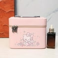 thumbnail image 1 of MINISO Hello Kitty Ladies Makeup Bag Portable Travel Large Capacity Stylish Cute Pink Multi-functional PU Waterproof Handbag, 1 of 7
