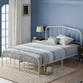 thumbnail image 3 of Zinus Heidi 42.5" Farmhouse Metal Platform Bed Frame, White, Twin, 3 of 13