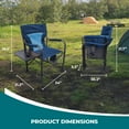 thumbnail image 3 of Bliss Hammocks 24V Heated Directors Seat, Folding Chair w/Battery & 3 Heat Settings, Blue, 3 of 11