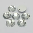 thumbnail image 4 of U8MO 200 Flatback Acrylic Round Sewing Rhinestone Gems Button 12mm Sew on beads-Clear, 4 of 9