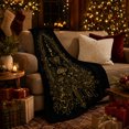 thumbnail image 3 of Golden Moth with Moon Phases and Mushrooms, Gothic Woodland Style for Mystic Art Lovers, Dark Forest Scene and Halloween Gift, Cozy Flannel Blanket for Bedroom, Home Decor, 3 of 9