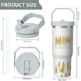 thumbnail image 5 of 1pc Mother 30oz Tumbler with Straw & Handle - Insulated Stainless Steel Cup | Holiday Gift for Man Women (Christmas, Valentine's, Birthday), 5 of 7