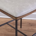 thumbnail image 4 of Linon Ryder Counter Stool Cream Faux Leather Padded Seat Steel Frame in Black, 4 of 13