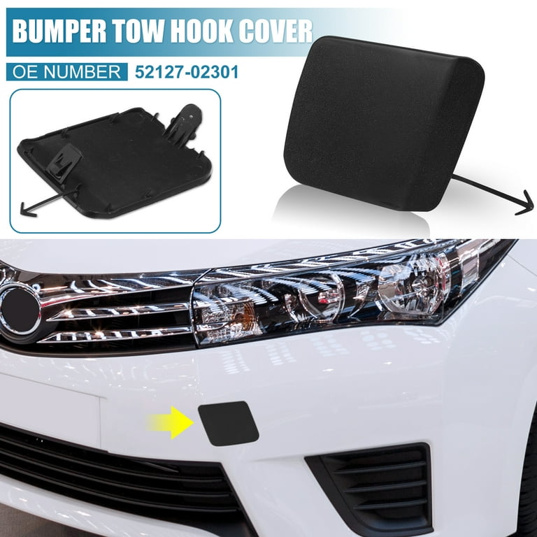 Unique Bargains Car Front Bumper Tow Hook Cover 52127-02301 for Toyota  Corolla 2014-2017 Tow Hook Eye Cover Bright Black 