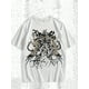 thumbnail image 1 of Camiseta de manga corta con cuello redondo y estampado de calavera gótica para hombre, cómoda y versátil para verano, ideal para actividades al aire libre y uso diario., 1 of 5