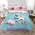 thumbnail image 4 of Juego de ropa de cama Franco DreamWorks Gabby's Dollhouse de tamaño completo, 4 of 5