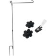 thumbnail image 1 of 1 Set of Garden Flag Holder Stand Yard Flag Holder Banner Flag Pole Outdoor Yard Flags Stand Premium Garden Flag Pole Flag Display Rack for Garden Yard Summer, 1 of 8