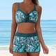 thumbnail image 2 of MKLEKYY Trajes De Baño 2024 New European And Foreign Trade Swimsuit For Women Printed Split High Waist Bikini Swimsuit, 2 of 6