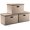 Khaki, variant on Large Collapsible Storage Bins with Lids [3-Pack] Jute Fabric Foldable Storage Boxes Organizer Containers Baskets Cube with Cover for Home Bedroom Closet Office Nursery (17.7x11.8x11.8)