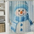 thumbnail image 6 of BCIIG Snowman Snowflake Winter Washable Shower Curtain with Hooks 69"x72, 6 of 7