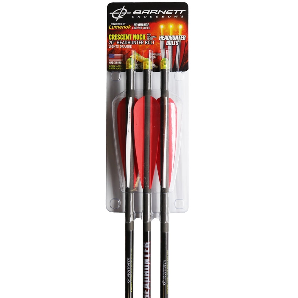 Barnett HeadHunter 20" Strobe Lighted Arrows w/ Lighted Nocks, 3 Pack - BAR20031
