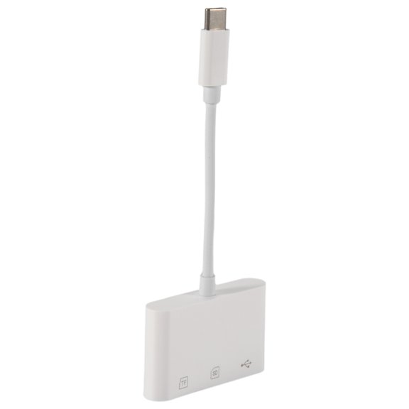 Type C to USB SD TF Memory Card Reader OTG HUB USB C Micro-SD Card Reader Adapter for Pro ABS white,1 x Type- c converter