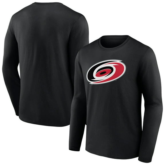 Men's Black Carolina Hurricanes Primary Logo Team Long Sleeve T-Shirt