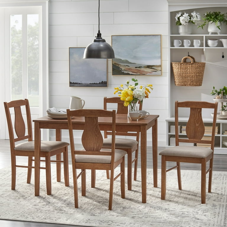Simple Living Landry 5 piece Dining Set Driftwood Driftwood Finish Walmart