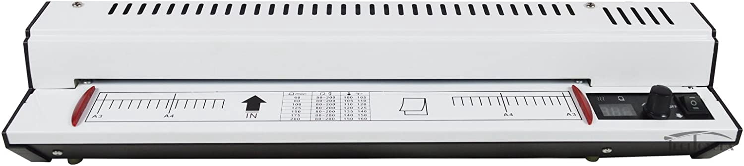 INTSUPERMAI Electric A3 Thermal Hot Laminator 12.5inch 4 Rubber Roller for Sealing Photos