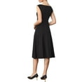 thumbnail image 3 of INSPIRE CHIC A-line Midi Dress for Women's Sleeveless 2026 Work Office Dress XS Black, 3 of 6