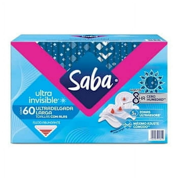 Saba Ultra Invisible Feminine Pads 60pcs