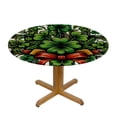thumbnail image 3 of PIKWEEK Patchwork St.Patrick's Day with Clover, Round Tablecloth Waterproof Anti-Shrink Soft Polyester Table Cloth Washable Table Cover for Banquet Home Indoor or Outdoor, 3 of 7